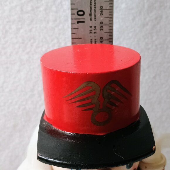 EUC: Nutcracker Soldier Sze see dec. Red & Black Wooden Christmas Holiday Decor - Picture 4 of 4